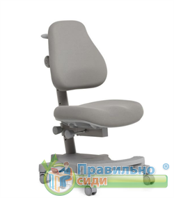 Детское эргономичное кресло Cubby Solidago Grey/Blue с подставкой для ног